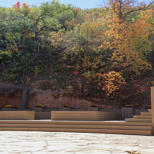 Outdoor space with autumn foliage